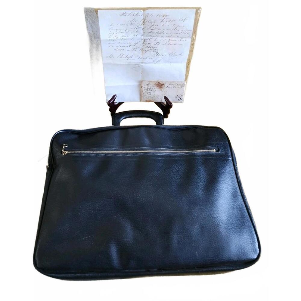 RARE Antique  Laminar Briefcase N  Business Enquirey Letter/stamp  Collectible